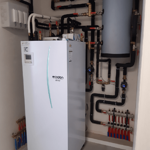 Chaufferie-aerothermie-construction-neuve Chauffagiste